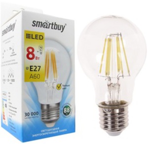 Лампа светодиодная Smartbuy SBL-A60F-8-30K-E27