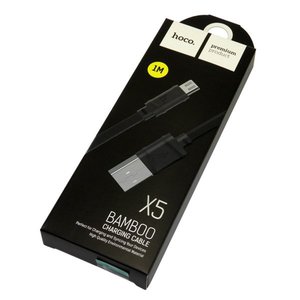 USB кабель HOCO "Premium" X5 USB-micro USB плоский черный