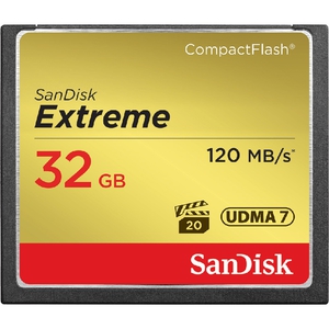 Карта памяти Compact Flash CF-32GB SanDisk Extreme R:120 W:85 SDCFXSB-032G-G46