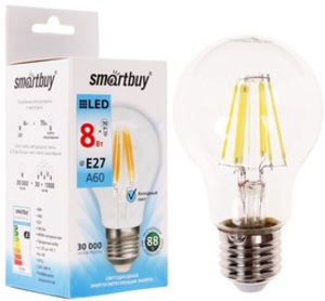 Лампа светодиодная Smartbuy SBL-A60F-8-40K-E27