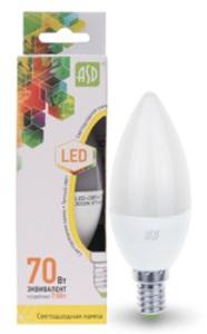 Лампа светодиодная ASD LED-СВЕЧА-standard