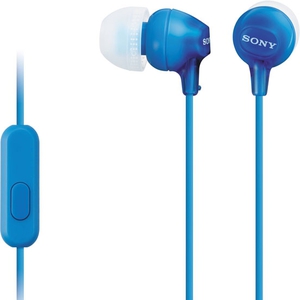 Наушники с микрофоном Sony MDR-EX15AP синий