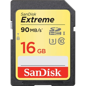 Карта памяти SDHC 16Gb SanDisk Extreme Class 10 UHS-I U1 R:90 W:40 SDSDXNE-016G-GNCIN