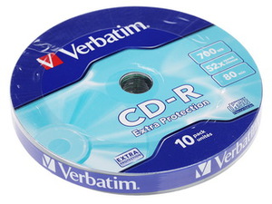 CD-диск Verbatim CD-R 700Mb 52x 10шт