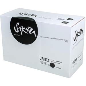 Картридж SAKURA CE260X для HP Color LaserJet CP4020/4025/4520/4525, черный, 17000 к.