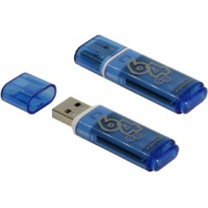 USB флешка 64Gb SmartBuy Glossy Series Blue SB64GBGS-B