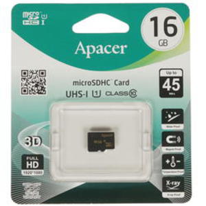 Карта памяти 16Gb microSDHC Apacer Class 10 UHS-I без адаптера (AP16GMCSH10U1-RA)