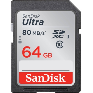 Карта памяти SDXC 64Gb SanDisk Ultra Class 10 UHS-I SDSDUNC-064G-GN6IN