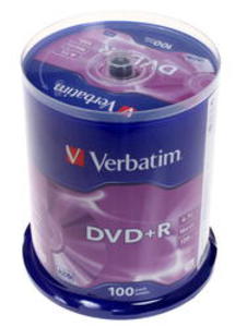 DVD-диск Verbatim DVD+R 4.7Gb 16x 100шт