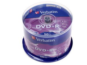 DVD-диск Verbatim DVD+R 4.7Gb 16x 50шт