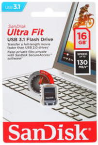 USB флэш накопитель 16 Gb SanDisk Cruzer Ultra Fit USB3.1 SDCZ430-016G-G46