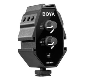 Двухканальный аудиоадаптер Boya BY-MP4