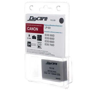 Аккумулятор DigiCare Canon PLC-E8 / LP-E8 / EOS 550D, 600D, 650D